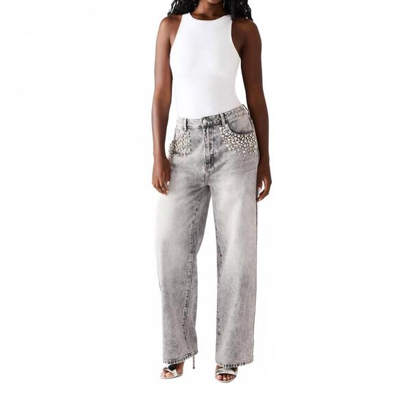 NEW STEVE MADDEN eras jeans in fog